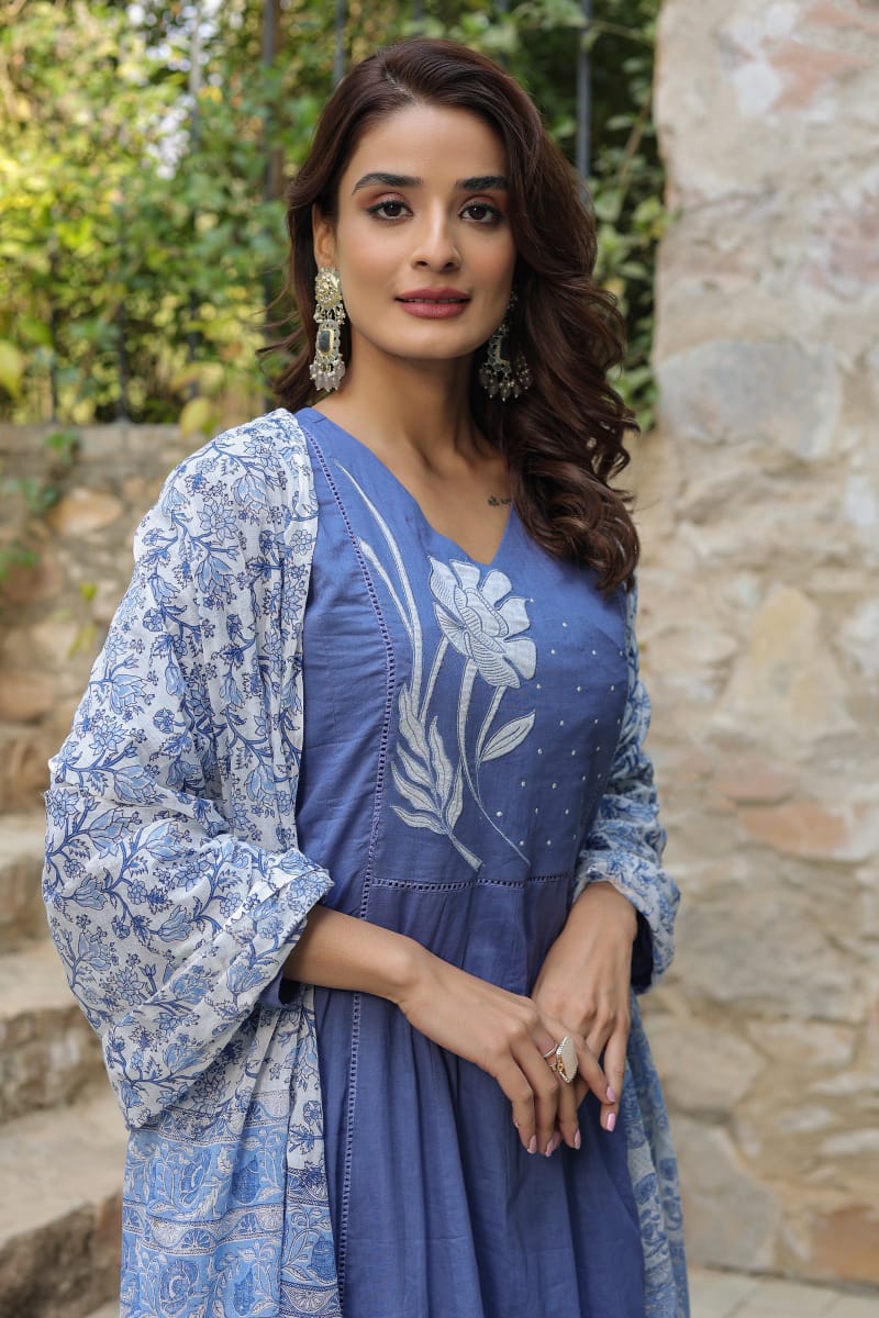 Maverick Fusion A-Line Kurti Set